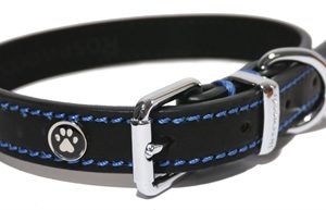 Luxury leather halsband hond leer luxe zwart