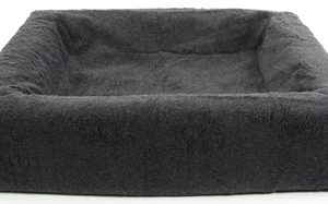 Bia bed fleece overtrek hondenmand grijs