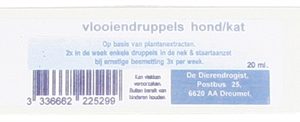 Dierendrogist vlooiendruppel natuurlijke olie basis