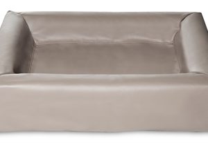 Bia bed kunstleer hoes hondenmand taupe