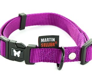 Martin sellier halsband nylon paars verstelbaar