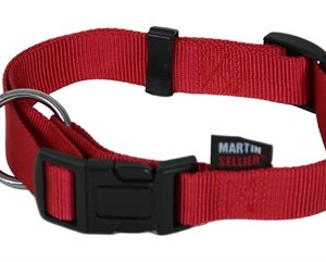 Martin sellier halsband basic nylon rood