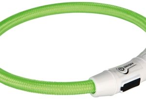 Trixie halsband flash light lichtgevend usb oplaadbaar groen