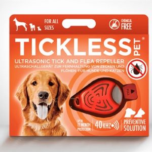 Tickless teek en vlo afweer voor hond en kat fluoriserend oranje