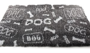 Vetbed dog print grijs