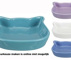 Trixie voerbak kattenkop assorti