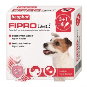 Beaphar fiprotec hond tegen teken en vlooien
