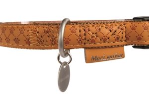 Macleather halsband bruin