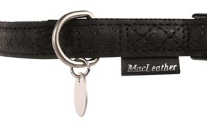 Macleather halsband zwart