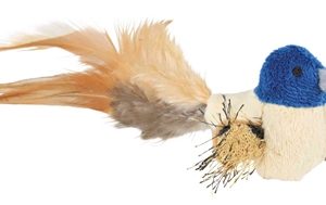 Trixie vogel met veren pluche