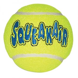 Kong squeakair tennisbal geel met piep