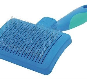 Vivog slickerborstel zelfreinigend blauw