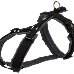 Trixie hondentuig premium trekking zwart / grijs