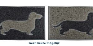 Deurmat teckel pvc assorti