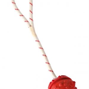 Trixie bal aan touw natuurrubber drijvend assorti