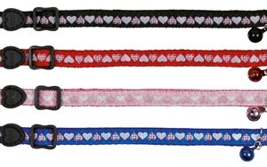 Trixie halsband kat print hart assorti