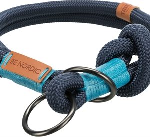 Trixie halsband hond be nordic slip met stop donkerblauw / lichtblauw