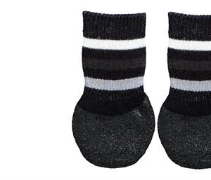 Trixie hondensokken anti-slip met rubberlaag rondom zwart