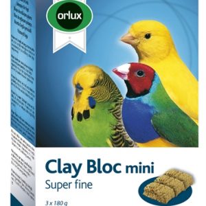 Orlux klei blok mini kanarie/parkiet/tropische vogels